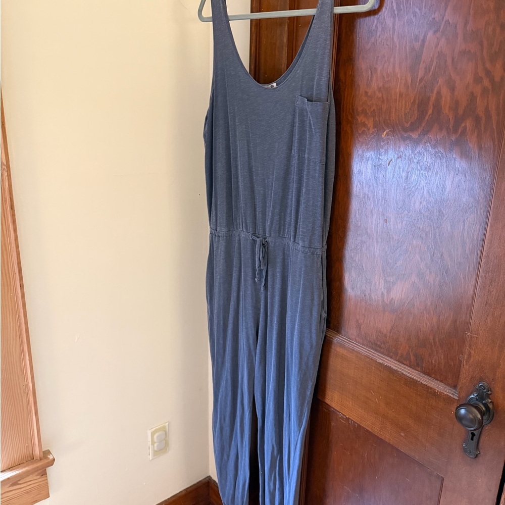 Gray/Blue Sleeveless Jumpsuit from Sundry